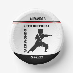 Bols En Carton Joueur de Taekwondo, Cadeau d'anniversaire, Équipe