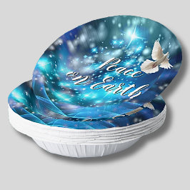 Bols En Carton Jour de la Paix de la Colombe Bleue