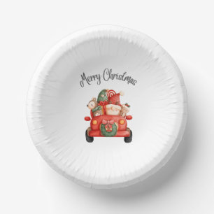 Bols En Carton Joyeux Noël Papier Bowles Vaisselle