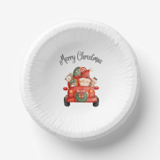 Bols En Carton Joyeux Noël Papier Bowles Vaisselle