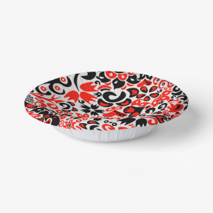 Bols En Carton L'art populaire ukrainien motif floral abstact