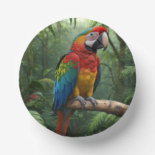 Bols En Carton Le perroquet de Macaw dans la jungle