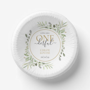 Bols En Carton Mademoiselle ONEderful fille premier anniversaire