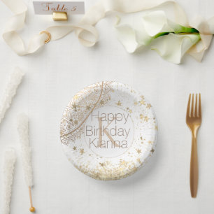 Bols En Carton Mandala personnalisé avec Monogramme Gold Stars