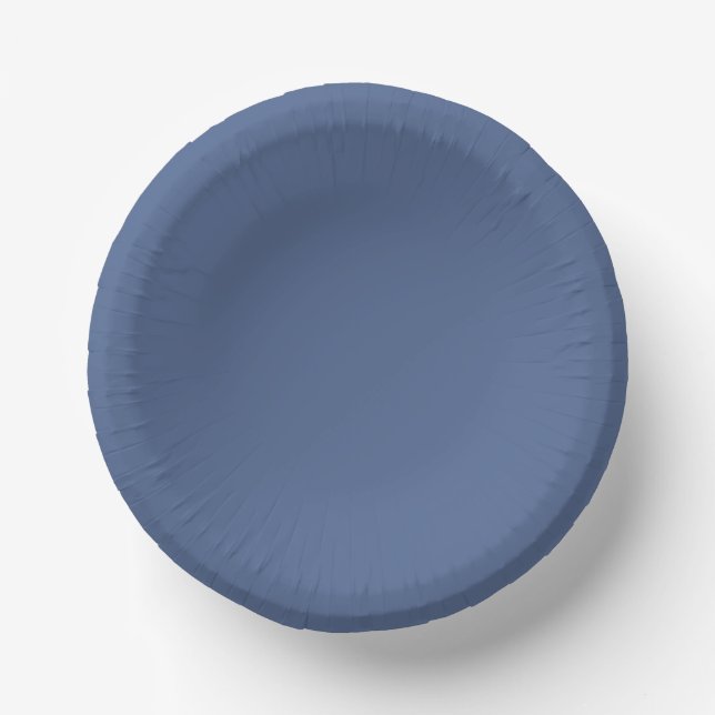 Bols En Carton Mariage Bleu Poussiéreux Uni (Recto)