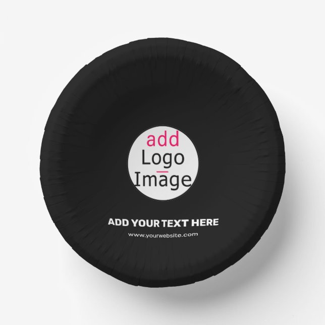 Bols En Carton Marque Extravagante sur mesure commerciale Noir (Recto)