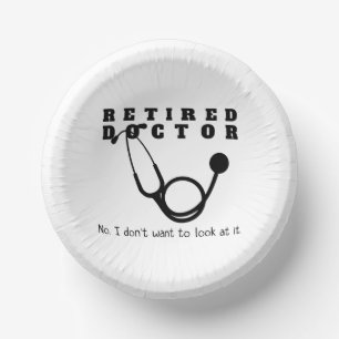 Bols En Carton Médecin à la retraite Stethoscope Sassy Funny Retr