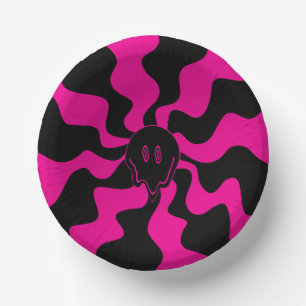 Bols En Carton Melt de sourire - Magenta et noir
