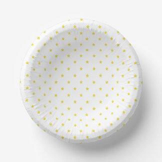 Bols En Carton Micro Stars Golden Yellow - White