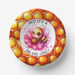 Bols En Carton Miel abeille thème Baby shower de fille