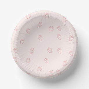 Bols En Carton Minimalisme de la fraise