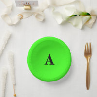 Monogramme initiale vert néon blanc moderne person