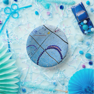 Bols En Carton Mosaïque de miroir bleu