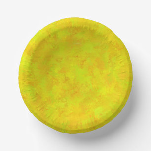 Bols En Carton Motif Abstrait Jaune Orange Vert