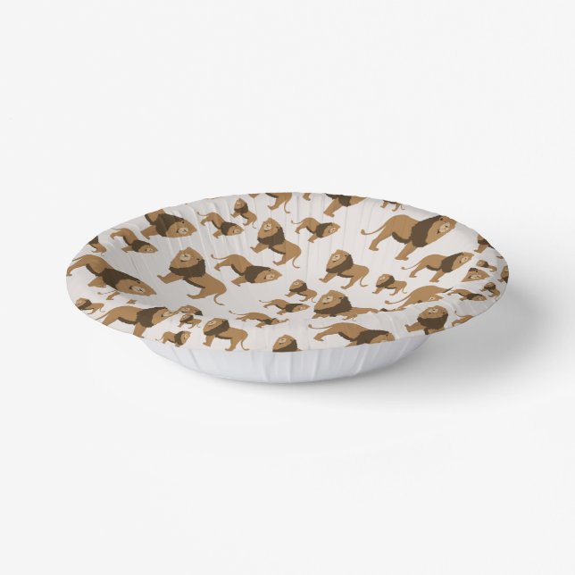 Bols En Carton Motif animal du lion de la jungle (Angulaire)