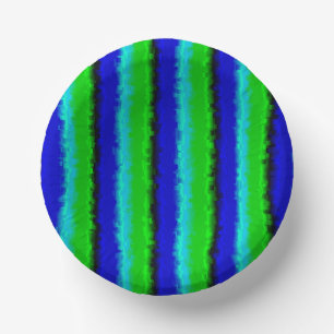 Bols En Carton Motif arc-en-ciel bleu vert abstrait 3D