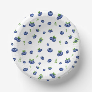 Bols En Carton Motif Blueberry