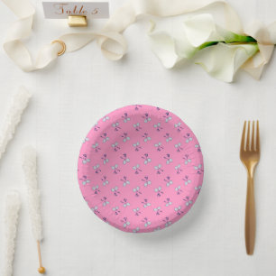 Bols En Carton Motif de raquette de Badminton rose