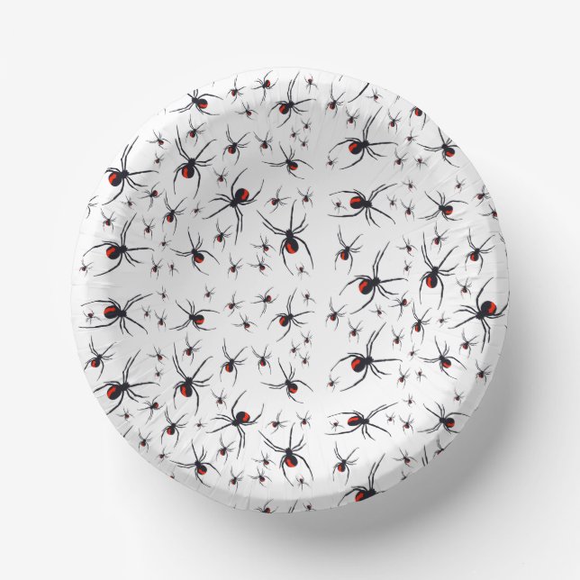 Bols En Carton Motif Red & Black Spider (Recto)