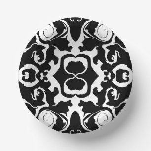 Bols En Carton Motif torride en noir et blanc