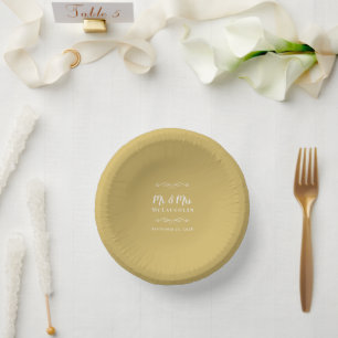 Bols En Carton Mr & Mrs Elegant Weddings Mariée & Groom Chic Gold
