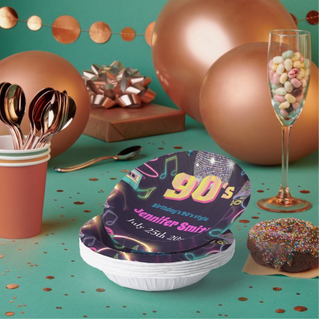 Bols En Carton Neon Disco Vibes des années 90 Stytle (Multi)