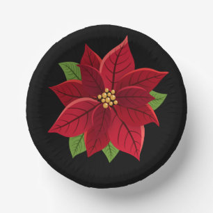 Bols En Carton Noël Poinsettia