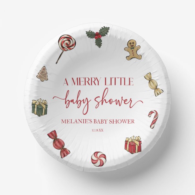 Bols En Carton Noël Un joyeux petit Baby shower (Recto)