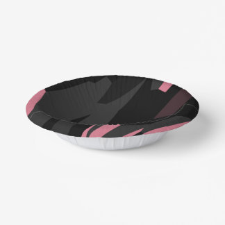 Bols En Carton noir rose et gris abstrait