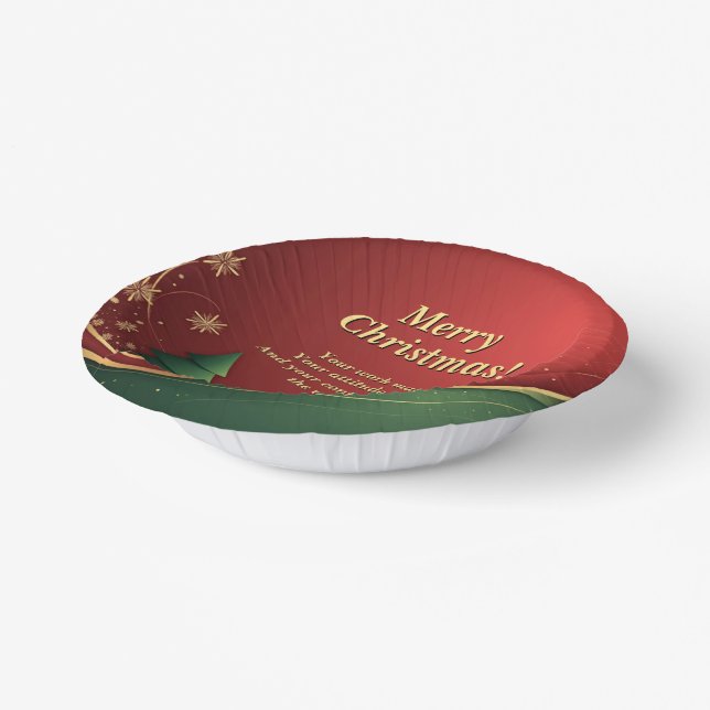 Bols En Carton Nom du groupe professionnel Message Red Christmas  (Angulaire)