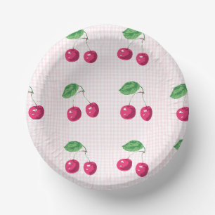 Bols En Carton "Notre cerise douce" Anniversaire rose et vert