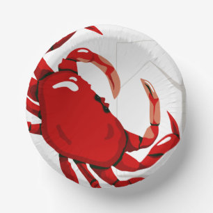 Bols En Carton Papier à pâte de crabe