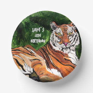 Bols En Carton Personnalisé - Lazy Tiger - Plaques de papier d'an