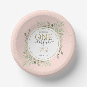 Bols En Carton Petite Mademoiselle ONEderful Fille Premier Annive