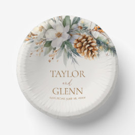 Bols En Carton Pine d'hiver Fleur Floral Jardin Mariage