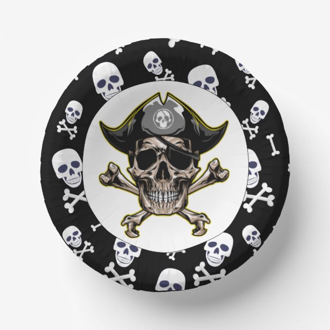 Bols En Carton Pirate thème fête adulte ANNIVERSAIRE (Recto)