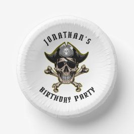 Bols En Carton Pirate thème fête adulte ANNIVERSAIRE BLANC