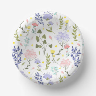 Bols En Carton Plaque en papier fleur sauvage