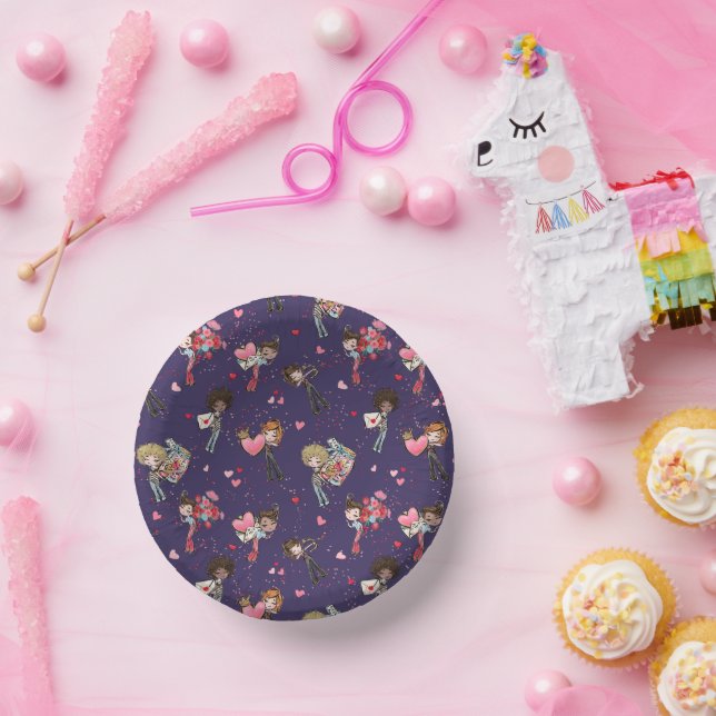 Bols En Carton Plaques de fête de la Saint-Valentin (Fête)