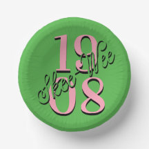 Plaques de fête rose et verte