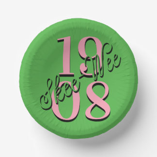 Bols En Carton Plaques de fête rose et verte
