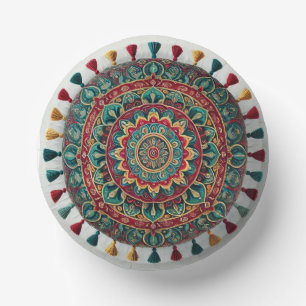 Bols En Carton Plaques de mandala Boho étonnantes - Vibrantes et 