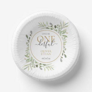 Bols En Carton Premier anniversaire de garçon Little Mr ONEderful
