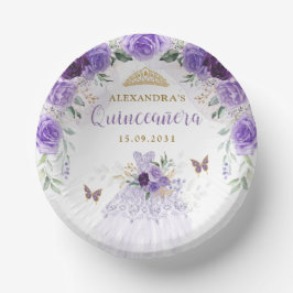 Bols En Carton Robe Lavender Gold Quinceanera 15e anniversaire