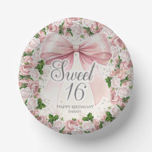 Bols En Carton Ruban Coquette Rose Fleur Vintage Douze Ans