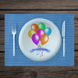 Bols En Carton Rubans Ballons d'Anniversaire aux couleurs vives