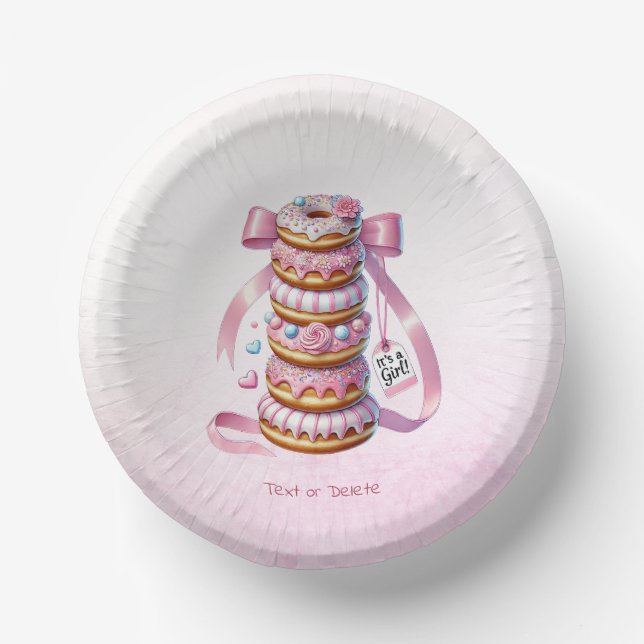 Bols En Carton Saupoudrer les bouts de ruban rose (Recto)
