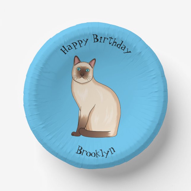 Bols En Carton Siamese cat cartoon (Recto)