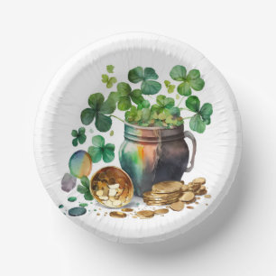 Bols En Carton St. Patrick's Day Shamrocks et pièces