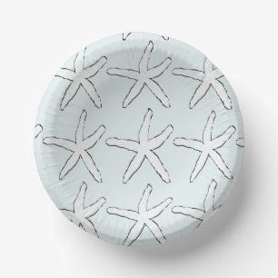 Bols En Carton Starfish Motif Beach Lumière Turquoise Occasions b